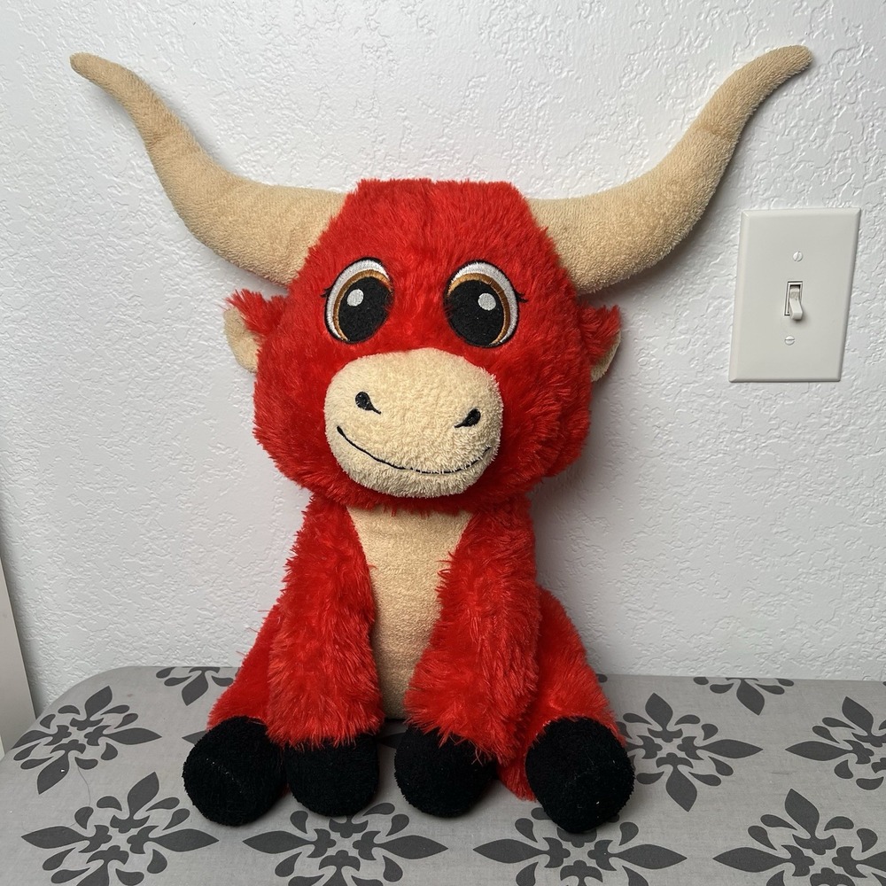 Goffa Red Bull Stuffed Animal Plush FERDINAND Horns Jumbo Chicago Bulls Mascot